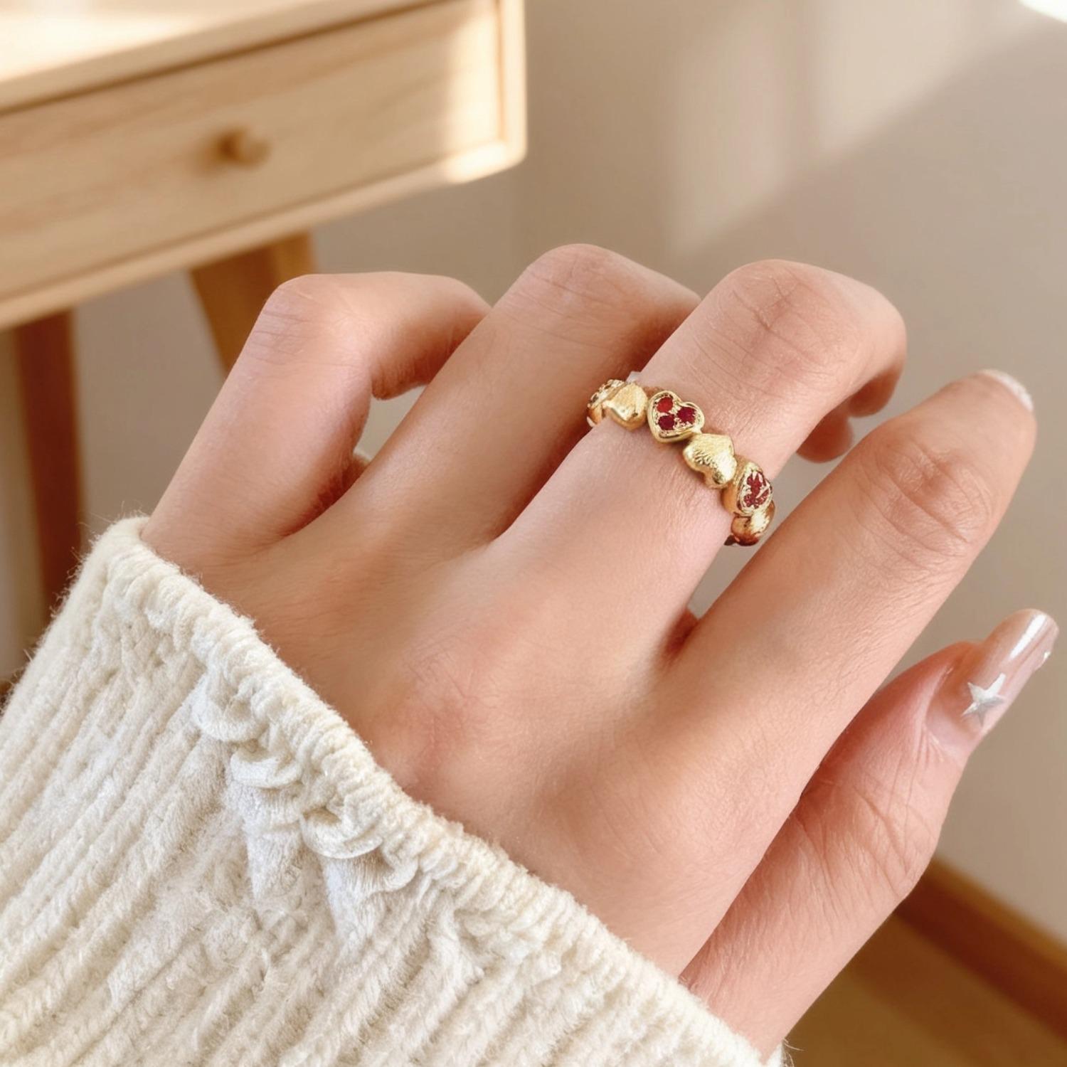 Miki Fashion Women s Pink Heart Versatile Vintage-Style Ring - Elegant Light Luxury Index Finger Accessory Standard
Miki Fashion Women s Pink Heart Versatile Vintage-Style Ring - Elegant Light Luxury Index Finger Accessory Standard