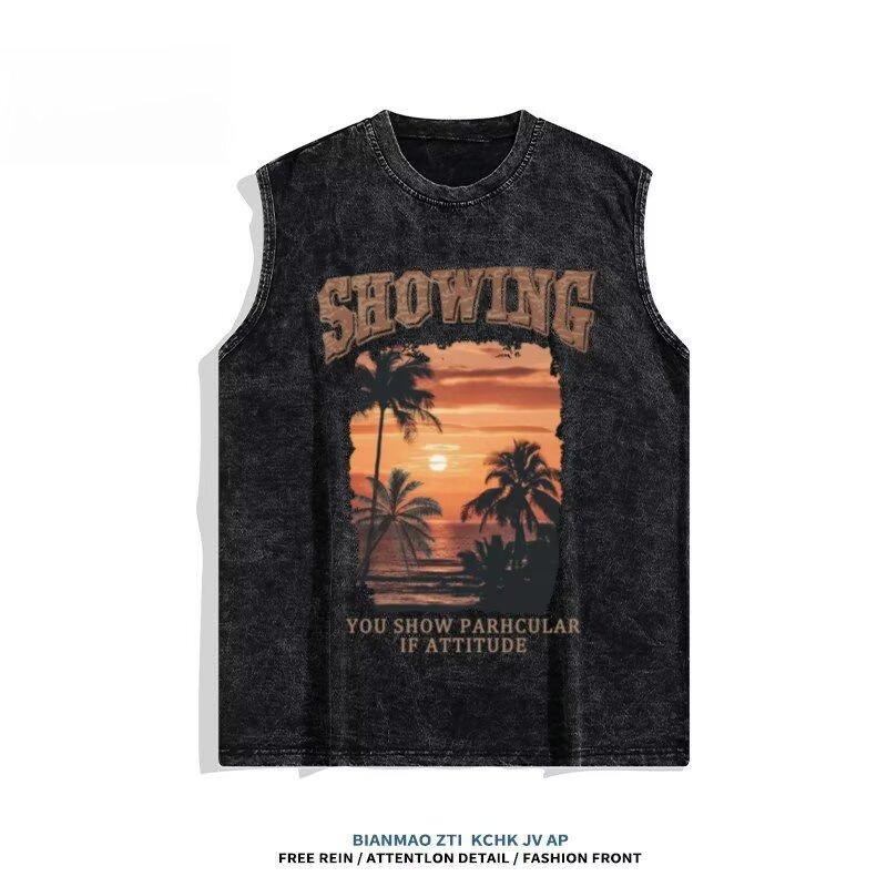 Men S Printed Sleeveless T-Shirt Men S Tide Summer Loose Models Trend Ins Simple Printed Undershirt Tops M сірий колір
Men S Printed Sleeveless T-Shirt Men S Tide Summer Loose Models Trend Ins Simple Printed Undershirt Tops M сірий колір