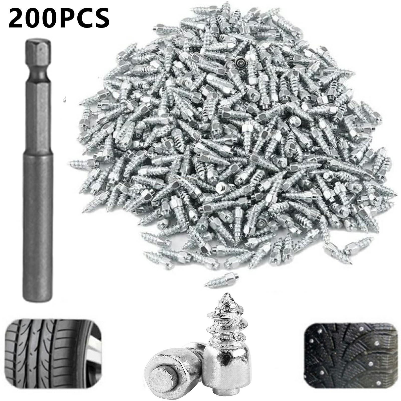 200Pcs 12 x 4mm Screw in Tire Studs Wheel Tyre Studs for Car Truck Motorcycle Bicycle Boot Tire Spikes
200Pcs 12 x 4mm Screw in Tire Studs Wheel Tyre Studs for Car Truck Motorcycle Bicycle Boot Tire Spikes