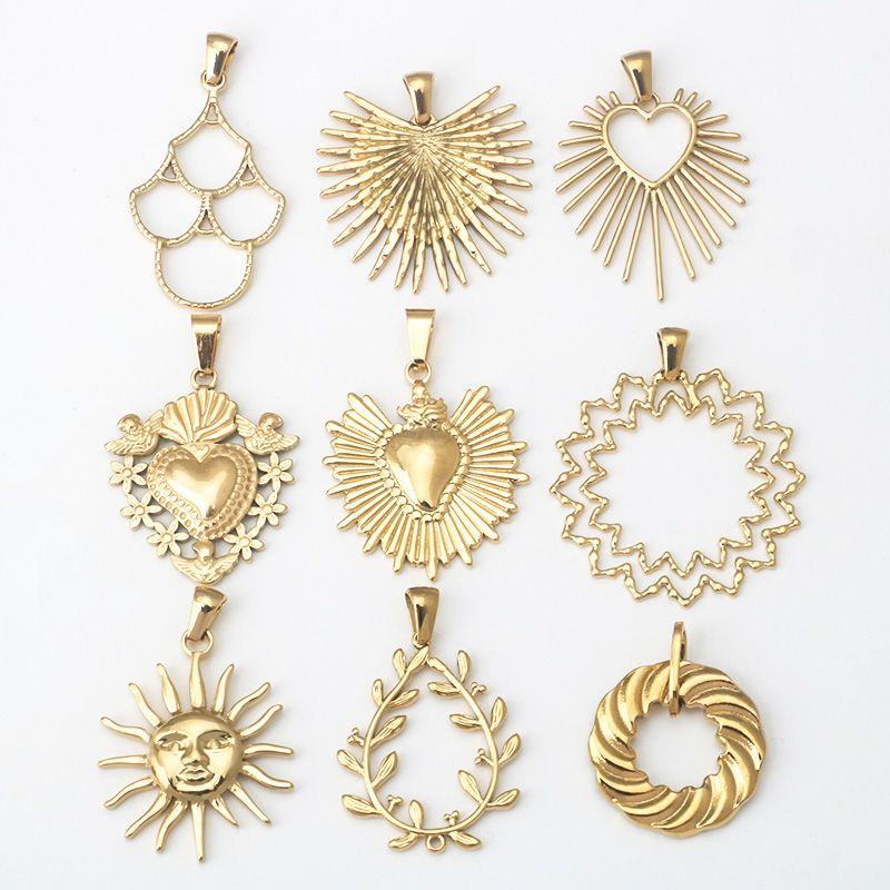 Мода из нержавеющей стали Солнце Сердце Золотой Кулон Браслет Ожерелье Аксессуары Титановая сталь DIY Аксессуары для украшений 9# gold single pendant
Мода из нержавеющей стали Солнце Сердце Золотой Кулон Браслет Ожерелье Аксессуары Титановая сталь DIY Аксессуары для украшений 9# gold single pendant