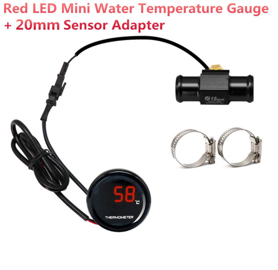Universal Motorcycle Thermometer Instruments Water Temp Temperature LED Digital Display Gauge Meter With 20mm Temp Temperature Sensor Adapter
Universal Motorcycle Thermometer Instruments Water Temp Temperature LED Digital Display Gauge Meter With 20mm Temp Temperature Sensor Adapter