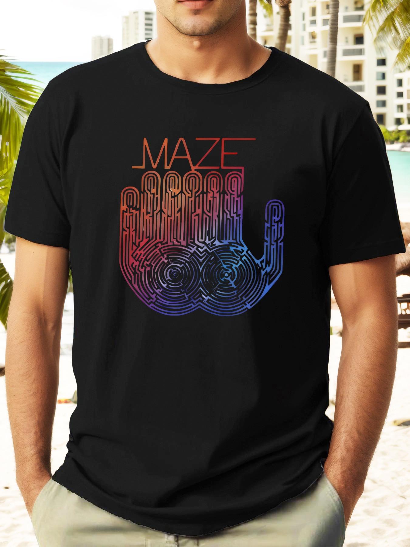 Casual Cotton T-shirt with MAZE Band Graphic - Short Sleeve S
Casual Cotton T-shirt with MAZE Band Graphic - Short Sleeve S