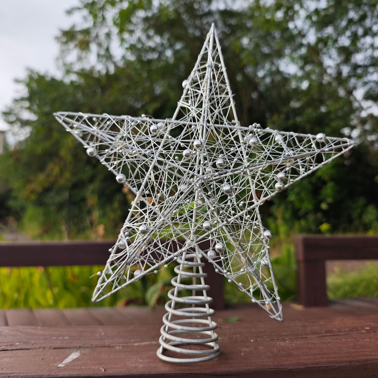 Lighted Christmas Tree Topper Decoration Pentagram Xmas Ornament for Year срібний
Lighted Christmas Tree Topper Decoration Pentagram Xmas Ornament for Year срібний