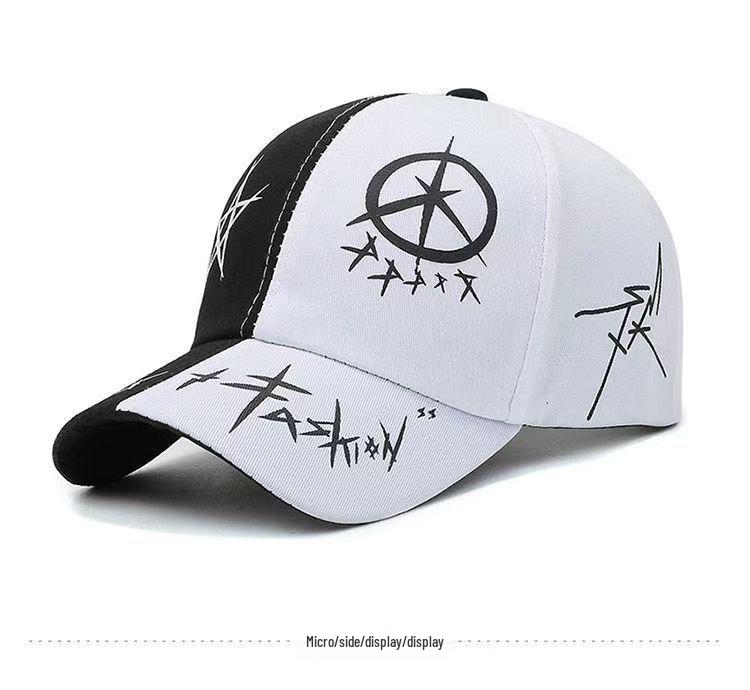 Черно-белая бейсболка-утка пэчворк со звездами - корейский уличный стиль, унисекс, хип-хоп, солнцезащитная шляпа One Size
Черно-белая бейсболка-утка пэчворк со звездами - корейский уличный стиль, унисекс, хип-хоп, солнцезащитная шляпа One Size