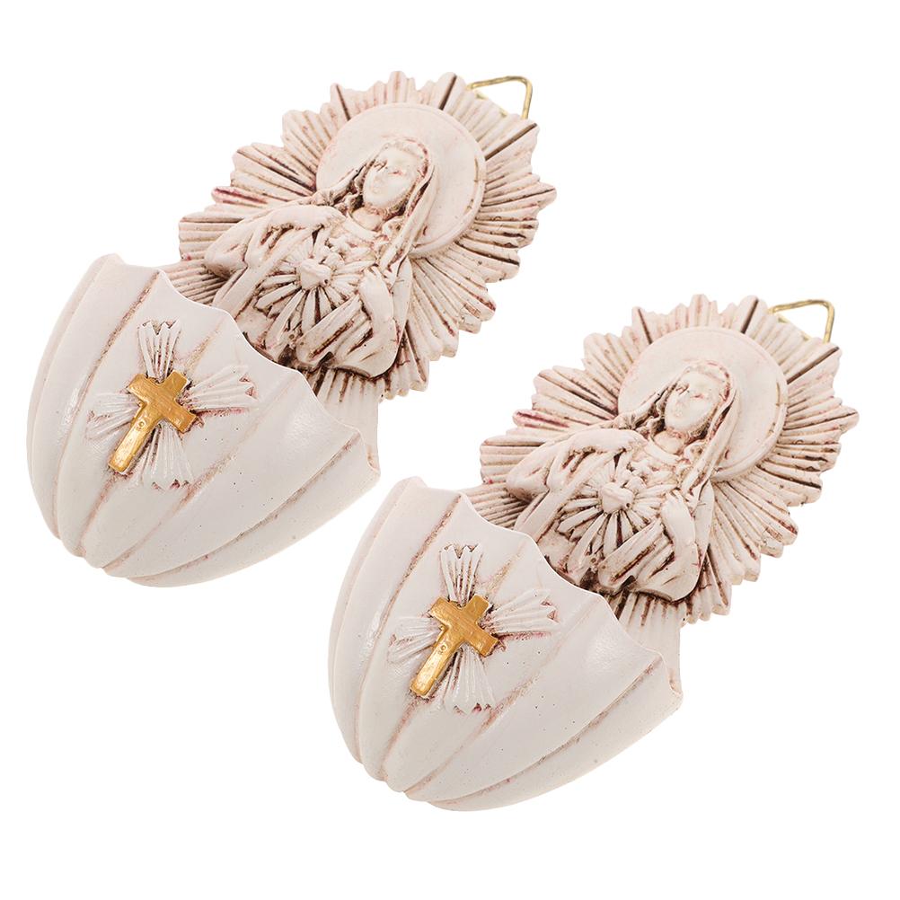 2Pcs Holy Water Font Home Decoration Resin Wall Hanging Catholic Storage Holder Religious Item Party Supplies Festive 12.00X6.20X3.50CM бежевый
2Pcs Holy Water Font Home Decoration Resin Wall Hanging Catholic Storage Holder Religious Item Party Supplies Festive 12.00X6.20X3.50CM бежевый