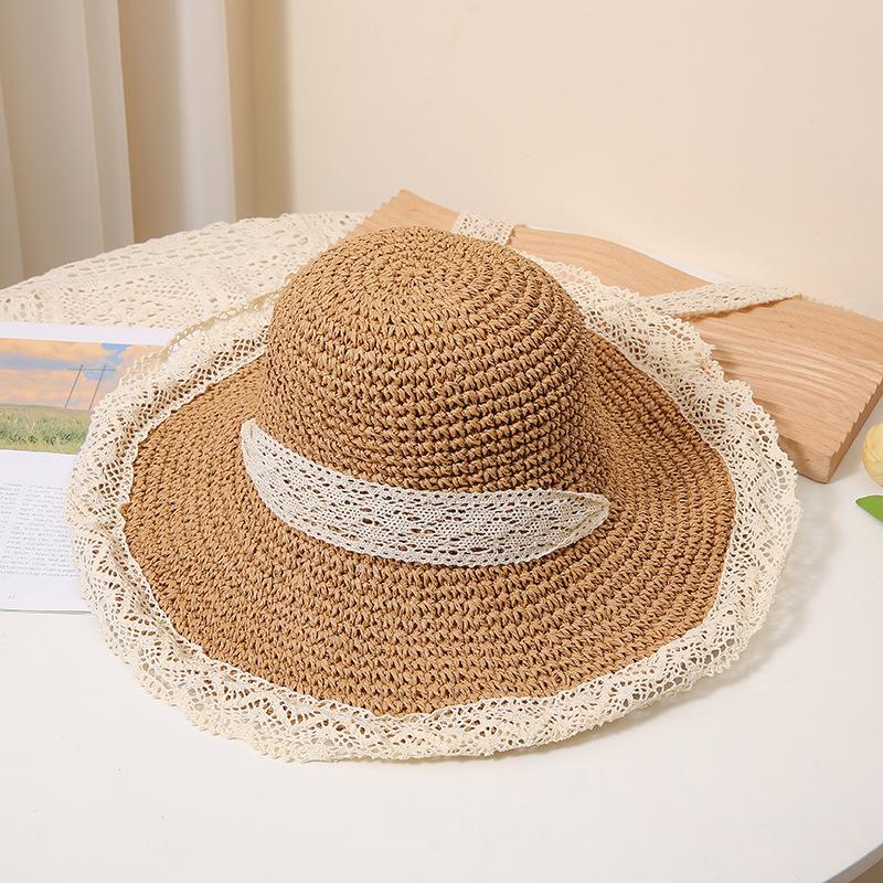 Элегантная соломенная шляпа с широкими полями и кружевной отделкой для женщин - дышащая, солнцезащитная пляжная кепка с полым дизайном, летняя, тканая, солнцезащитная one size хаки
Элегантная соломенная шляпа с широкими полями и кружевной отделкой для женщин - дышащая, солнцезащитная пляжная кепка с полым дизайном, летняя, тканая, солнцезащитная one size хаки