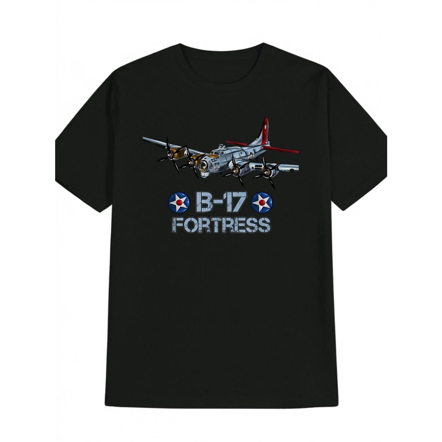 Men s Classic B-17 Fortress Military Plane Pattern T-shirt -Retro Aviation Style Men s Top, Perfect Gift for History Enthusiasts S чёрный
Men s Classic B-17 Fortress Military Plane Pattern T-shirt -Retro Aviation Style Men s Top, Perfect Gift for History Enthusiasts S чёрный