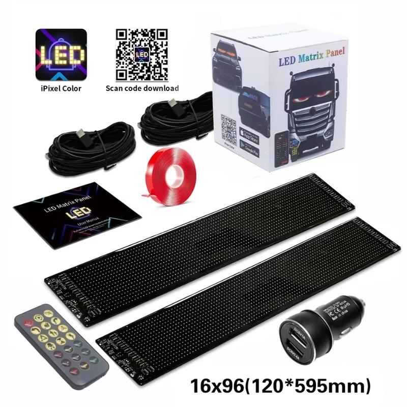 2pcs LED Soft Foldable Remote Control Truck Devil Eye Bluetooth App DIY Matrix Pixel Panel Light Windshield Graffiti Scrolling 2Pcs 16x96 LEDs
2pcs LED Soft Foldable Remote Control Truck Devil Eye Bluetooth App DIY Matrix Pixel Panel Light Windshield Graffiti Scrolling 2Pcs 16x96 LEDs