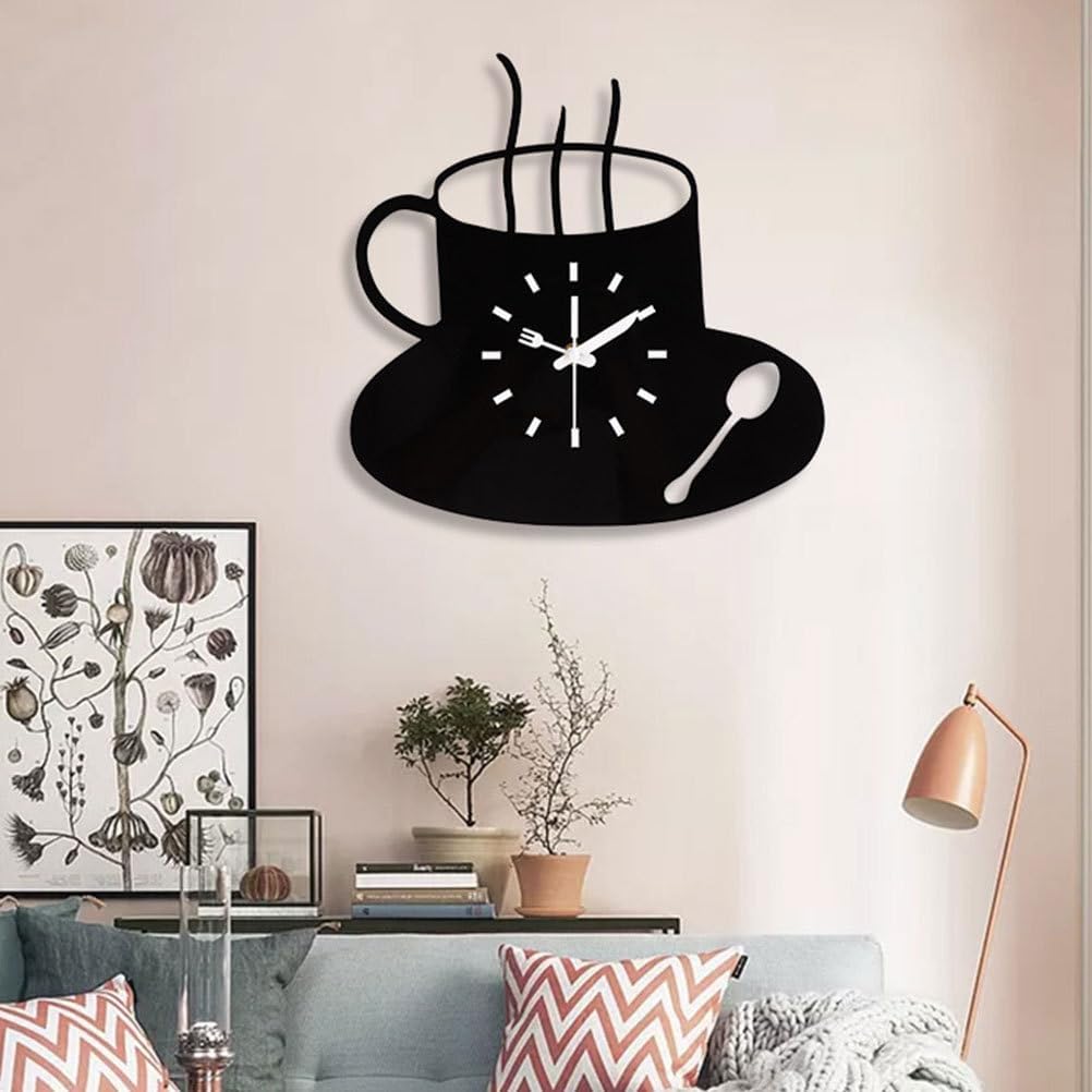 BESTOYARD Stylish Acrylic Coffee Cup Wall Clock for Living Room Decor - Silent Non-Ticking, Modern Home Kitchen Wall Hanging Clock
BESTOYARD Stylish Acrylic Coffee Cup Wall Clock for Living Room Decor - Silent Non-Ticking, Modern Home Kitchen Wall Hanging Clock