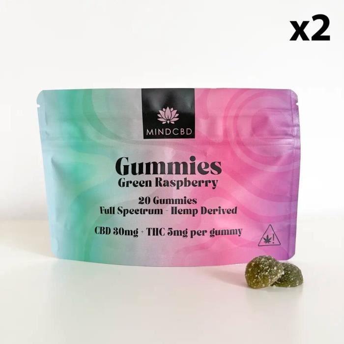 20 CBD Gummies 30mg + THC 5mg (5 flavors to choose from) Green Raspberry / 2 sachets
20 CBD Gummies 30mg + THC 5mg (5 flavors to choose from) Green Raspberry / 2 sachets