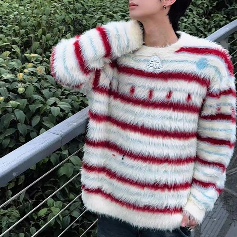 Young Style Vintage Striped Sweaters Men s Clothing Contrasting Colors Autumn Winter New Fashion Patch Designs Knitted Pullovers L
Young Style Vintage Striped Sweaters Men s Clothing Contrasting Colors Autumn Winter New Fashion Patch Designs Knitted Pullovers L