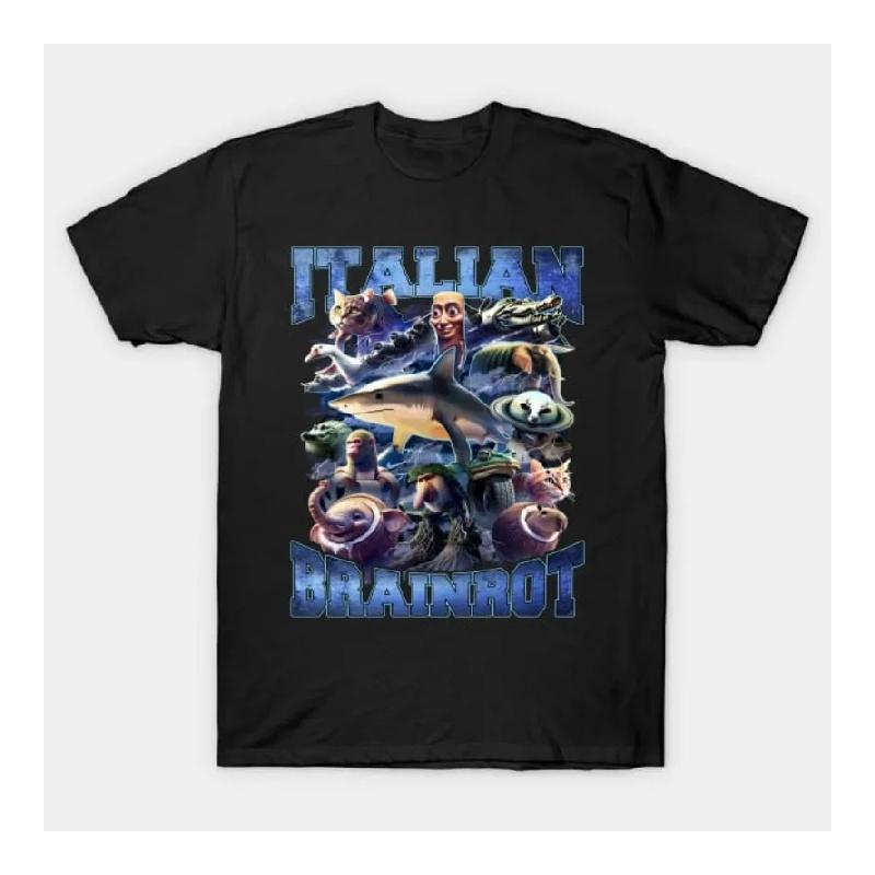 Italian Brainrot Funny Meme Graphic T-shirt Tralalero Tralala Tung Tung Tung Sahur Ballerina Capuchina Brr Brr Patapim T Shirts XXXXXL чорний
Italian Brainrot Funny Meme Graphic T-shirt Tralalero Tralala Tung Tung Tung Sahur Ballerina Capuchina Brr Brr Patapim T Shirts XXXXXL чорний