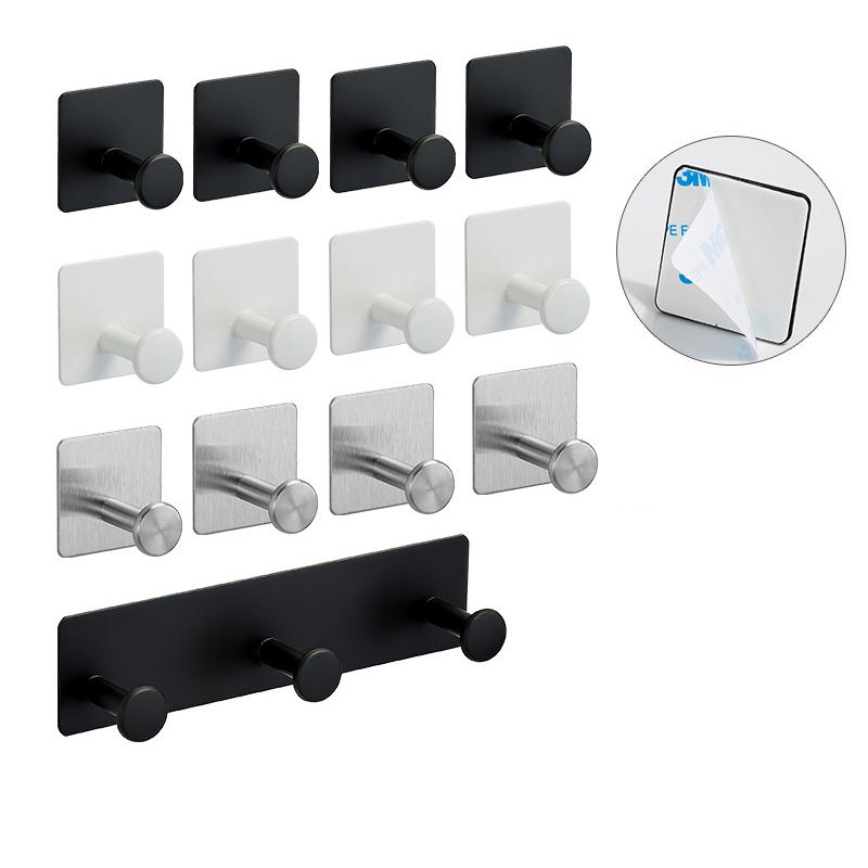 Heavy Duty Adhesive Towel Hooks Stick on Hanger Wall Waterproof Stainless Steel Sticky Hooks for Hanging Bathroom Kitchen Home
Heavy Duty Adhesive Towel Hooks Stick on Hanger Wall Waterproof Stainless Steel Sticky Hooks for Hanging Bathroom Kitchen Home