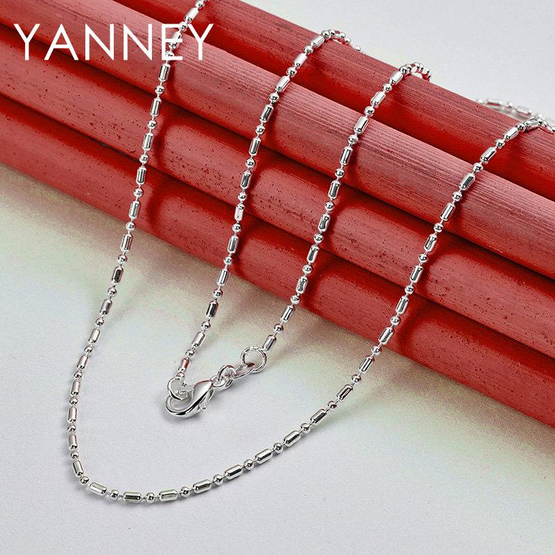 Original 925 Sterling Silver 16-30 Inches Bamboo Chain Necklace For Women Men Fashion Charm Jewelry Party Engagement Gift 70cm
Original 925 Sterling Silver 16-30 Inches Bamboo Chain Necklace For Women Men Fashion Charm Jewelry Party Engagement Gift 70cm