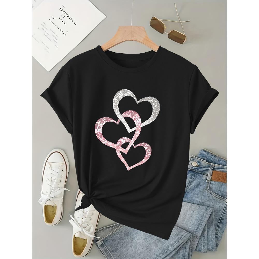 Heart Print Patterns Spring and Summer Fashion Women S Clothing Women S Casual Short Sleeve TShirt with Three Aesthetic Clothes XS
Heart Print Patterns Spring and Summer Fashion Women S Clothing Women S Casual Short Sleeve TShirt with Three Aesthetic Clothes XS