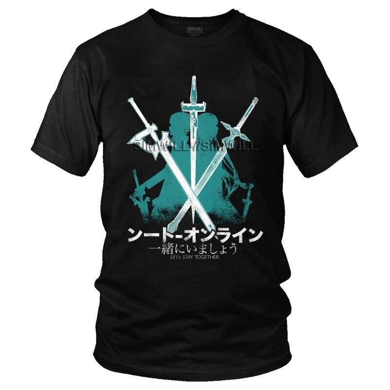 Sword Art Онлайн Футболка Мужская Графическая Футболка с коротким рукавом Хлопок Японское Аниме Манга Sao Kirito Футболка Уникальные футболки Топы
Sword Art Онлайн Футболка Мужская Графическая Футболка с коротким рукавом Хлопок Японское Аниме Манга Sao Kirito Футболка Уникальные футболки Топы