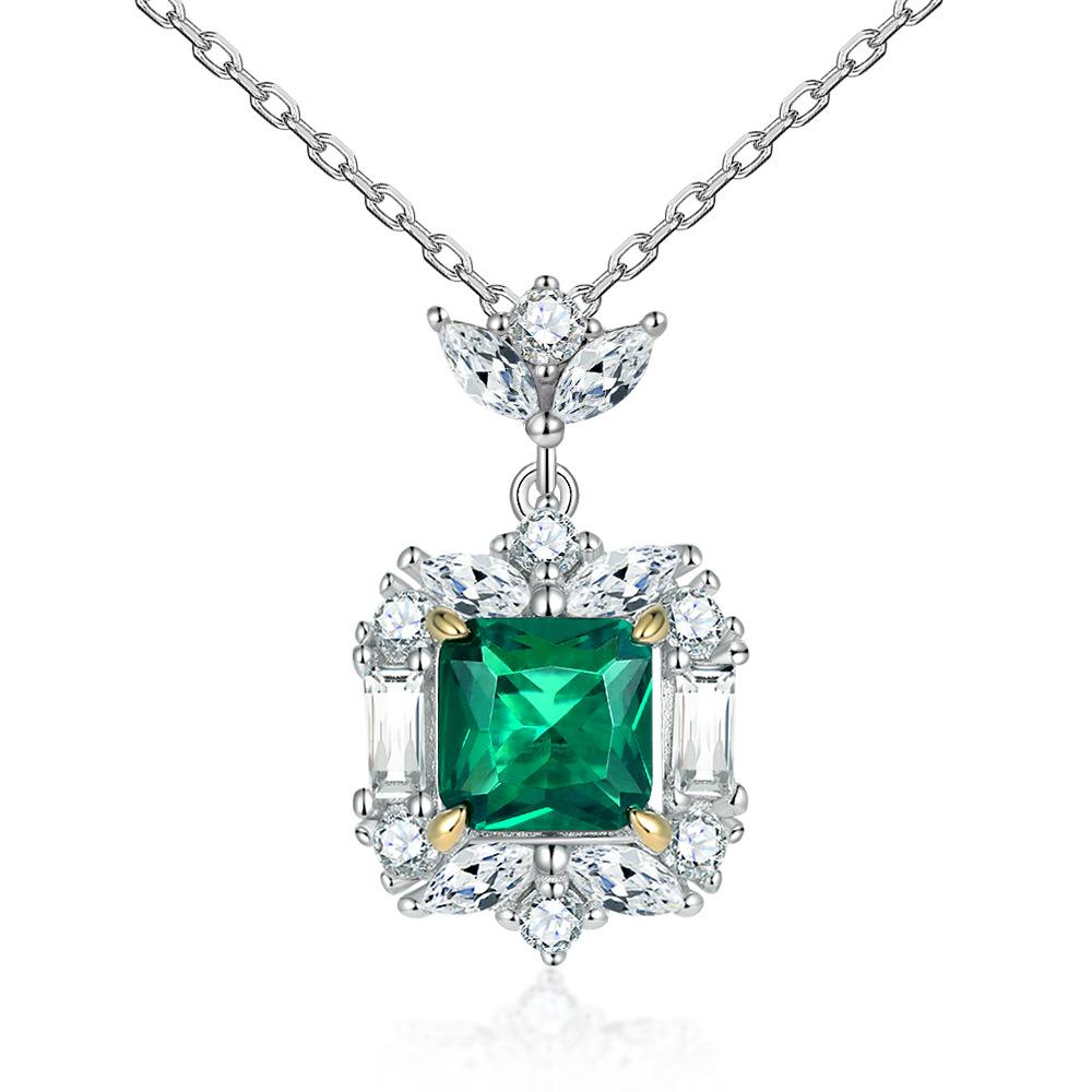 S925 silver grandmother silver jewelry women s high-end color treasure emerald pendant cross-border popular jewelry sterling silver collarbone chain 925 silver платиновий
S925 silver grandmother silver jewelry women s high-end color treasure emerald pendant cross-border popular jewelry sterling silver collarbone chain 925 silver платиновий