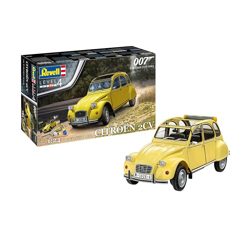 Revell gift set james bond 007 For Your Eyes Only citroen 2 CV 1:24 scale unbuilt plastic model kit Comes with accessories & poster 05663
Revell gift set james bond 007 For Your Eyes Only citroen 2 CV 1:24 scale unbuilt plastic model kit Comes with accessories & poster 05663
