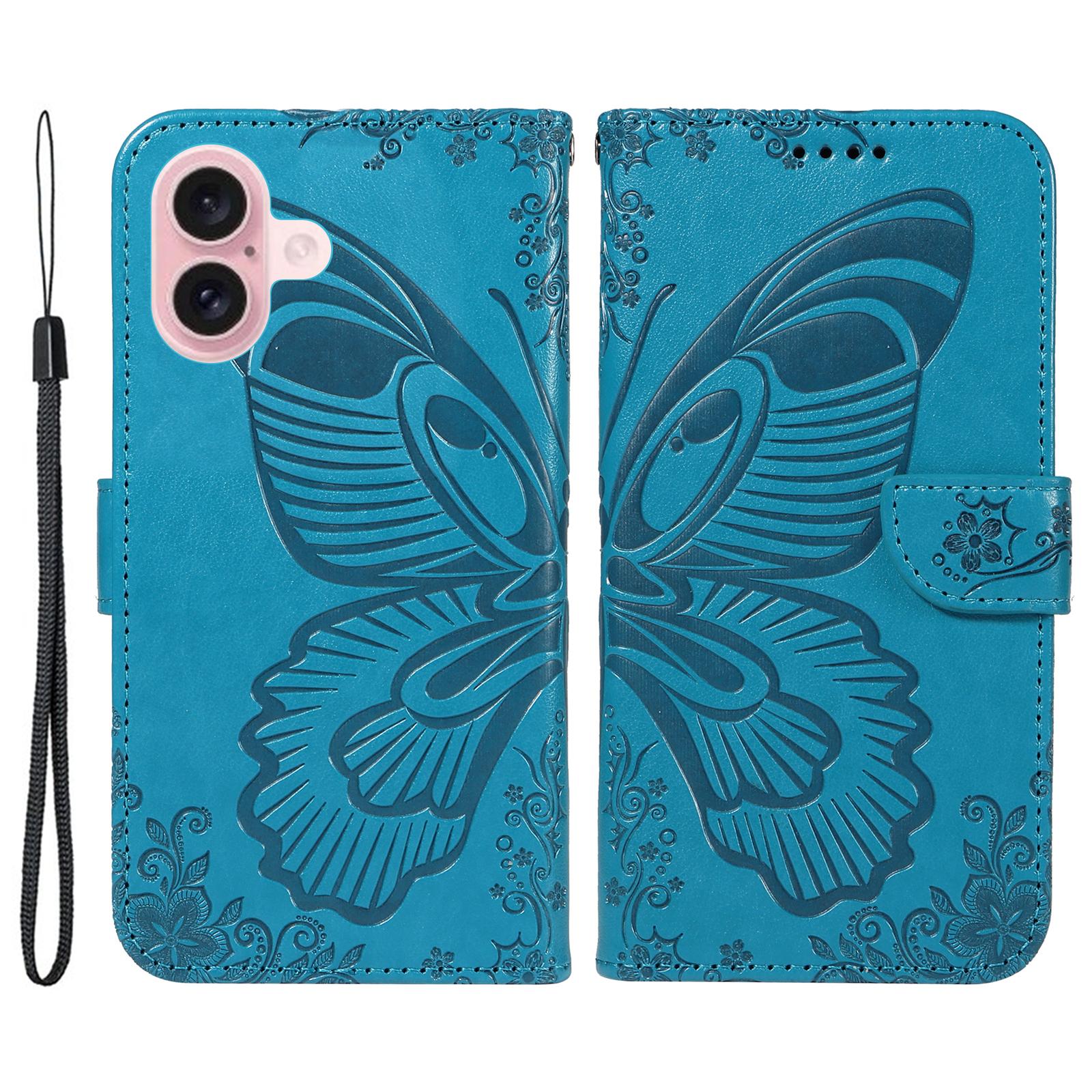 For iPhone 16 Case Butterfly Imprint Leather Folio Flip Cover
For iPhone 16 Case Butterfly Imprint Leather Folio Flip Cover