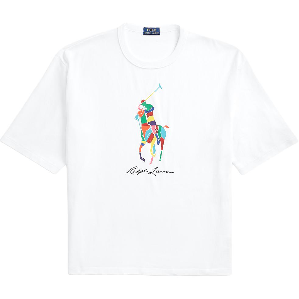 Мужская футболка с коротким рукавом, круглым вырезом и свободного кроя с принтом в виде логотипа Polo Ralph Lauren и узора с лошадьми, белая MNPOTSH1N822025-100 S
Мужская футболка с коротким рукавом, круглым вырезом и свободного кроя с принтом в виде логотипа Polo Ralph Lauren и узора с лошадьми, белая MNPOTSH1N822025-100 S