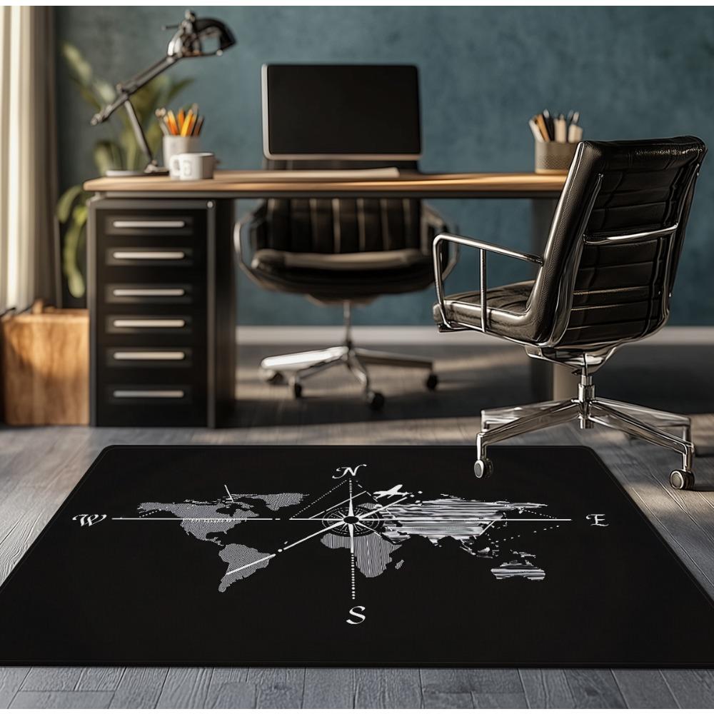 World Map Compass Rug Crystal Velvet Carpet Travel Theme Black White Floor Mat OfficeRoomDecor Global AdventureStyleModernDesign 50cm x 80cm
World Map Compass Rug Crystal Velvet Carpet Travel Theme Black White Floor Mat OfficeRoomDecor Global AdventureStyleModernDesign 50cm x 80cm