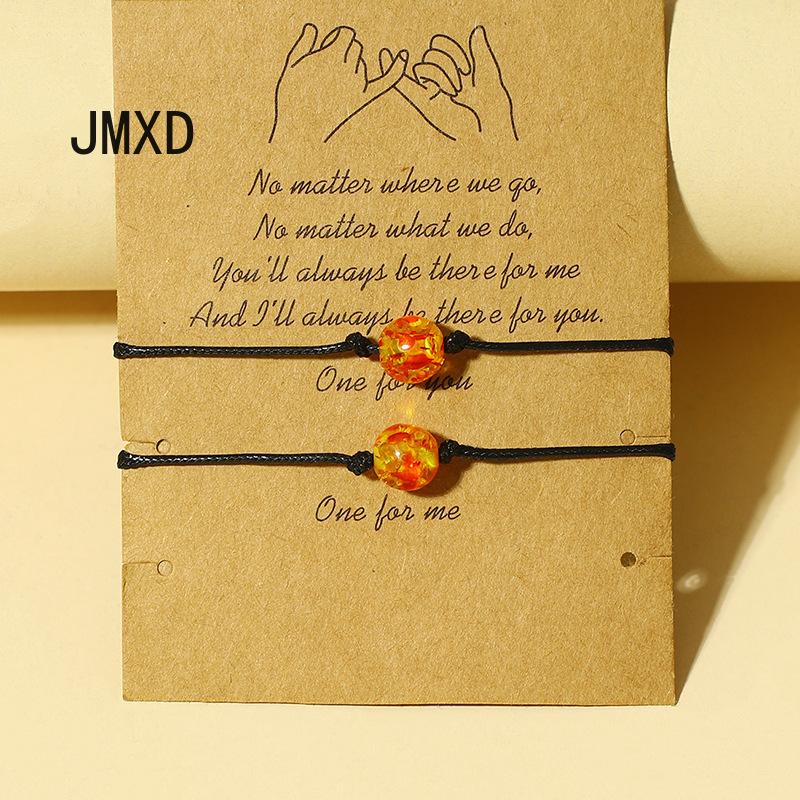 JMXD-Мужская и женская пара кожаных веревок из смолы, подвеска из бисера, женский браслет, браслет для пары
JMXD-Мужская и женская пара кожаных веревок из смолы, подвеска из бисера, женский браслет, браслет для пары