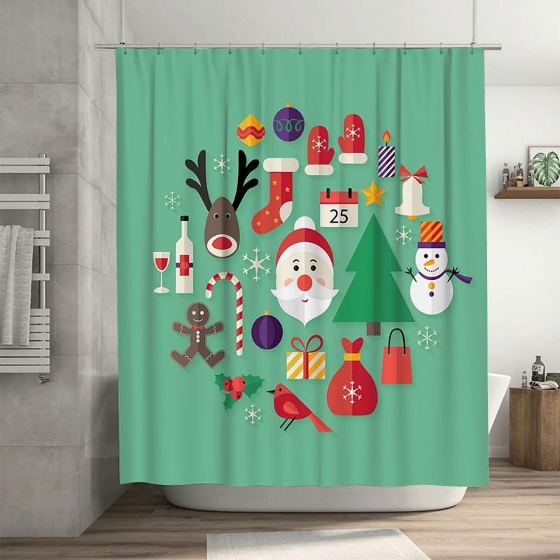 Tu Christmas Shower Curtain Festive Holiday Waterproof Decor Farmhouse Bathroom Set Winter Themed Xmas Holiday Decor W60H190(CM)-1 Pcs
Tu Christmas Shower Curtain Festive Holiday Waterproof Decor Farmhouse Bathroom Set Winter Themed Xmas Holiday Decor W60H190(CM)-1 Pcs