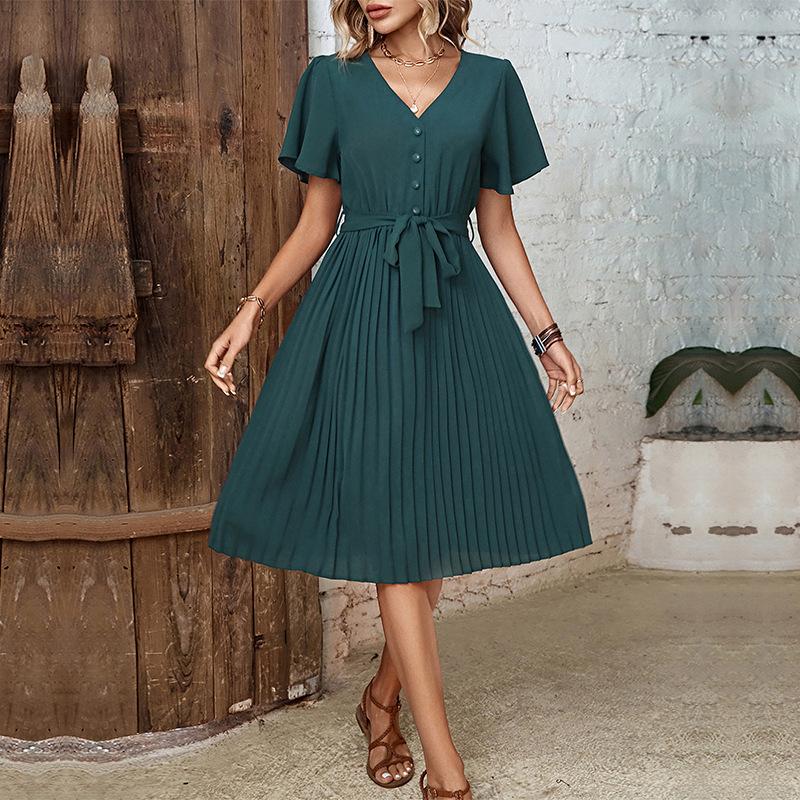 2025 summer new temperament women s pleated French retro dress XL темно-зеленого
2025 summer new temperament women s pleated French retro dress XL темно-зеленого