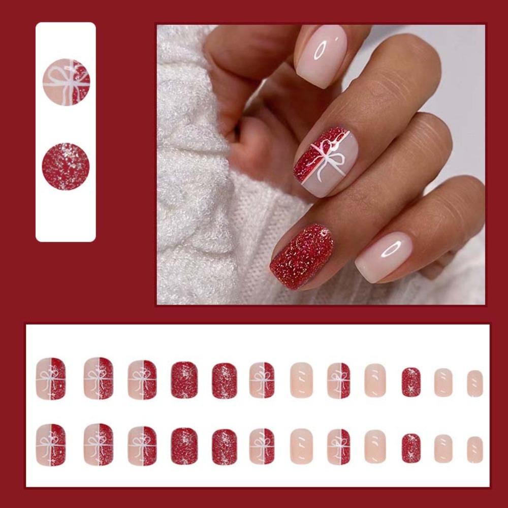 24Pcs/set DIY Nail Accessories Christmas Short Fake Nails Christmas Fake Nail Extension Lady W972
24Pcs/set DIY Nail Accessories Christmas Short Fake Nails Christmas Fake Nail Extension Lady W972
