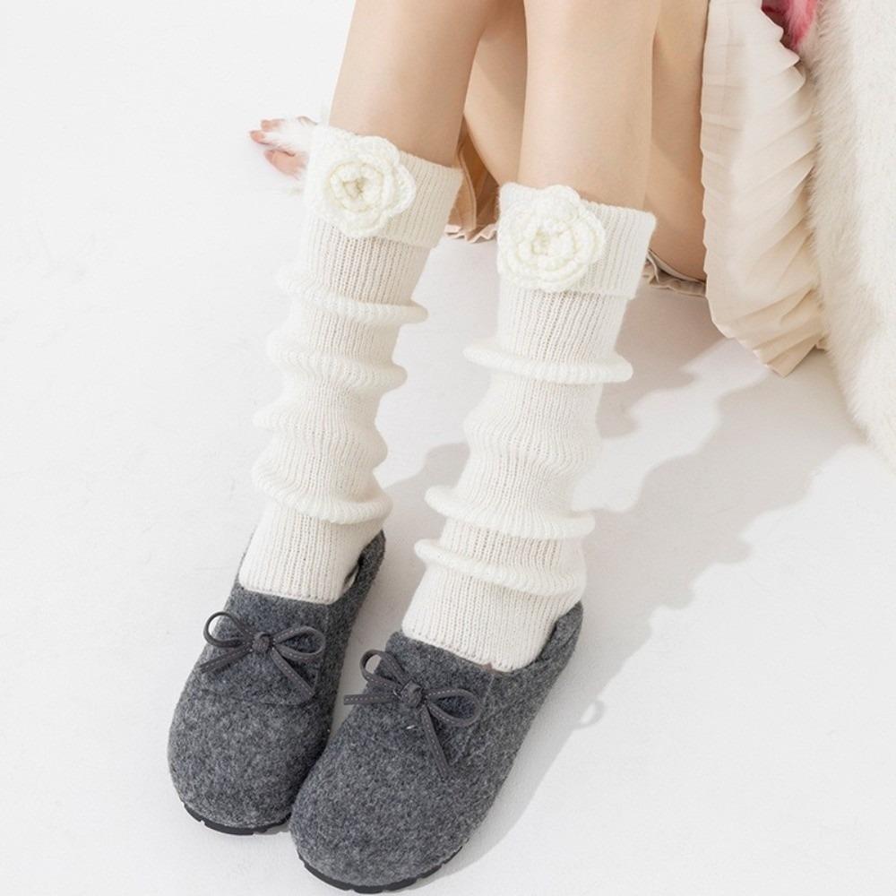 New Solid Color Leg Warmers Thickened Knitted Mid-Calf Sock INS Handmade Flowers Boot Covers Women 35-39 білий
New Solid Color Leg Warmers Thickened Knitted Mid-Calf Sock INS Handmade Flowers Boot Covers Women 35-39 білий