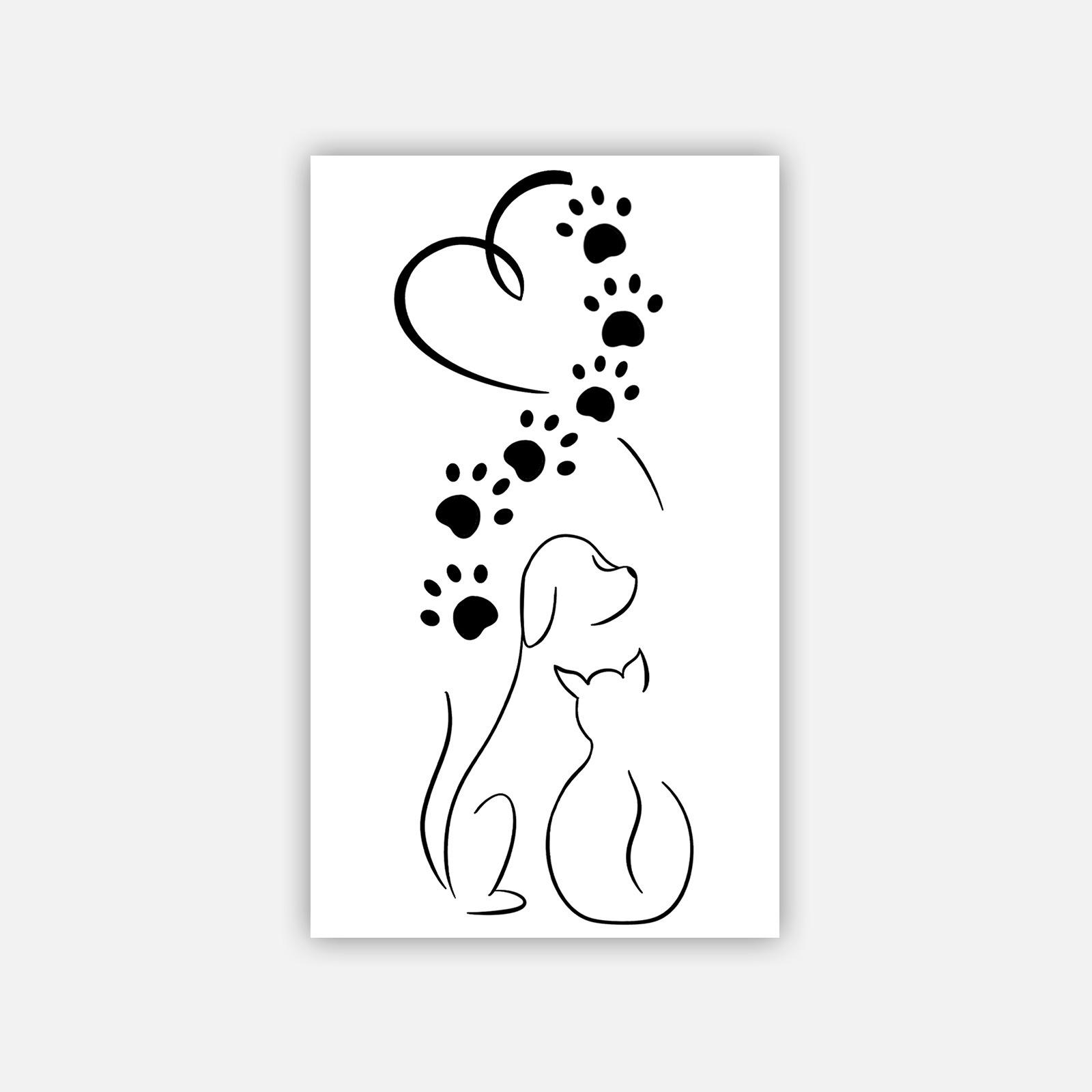 Love Paw Print Cat And Dog Tattoo Sticker Waterproof And Long-Lasting Women S Thigh Pet Commemorative Simulation Tattoo 11*18
Love Paw Print Cat And Dog Tattoo Sticker Waterproof And Long-Lasting Women S Thigh Pet Commemorative Simulation Tattoo 11*18