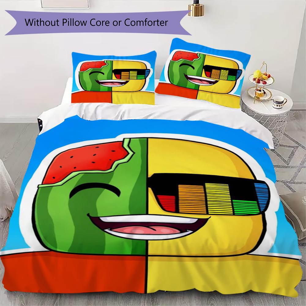 Sunny & Melon Pattern Bedding uilt Set uilt Cover Pillowcase Home Decoration Birthday Gift (1 * duvet cover + 2 * pillowcase without core)185 135x200cm
Sunny & Melon Pattern Bedding uilt Set uilt Cover Pillowcase Home Decoration Birthday Gift (1 * duvet cover + 2 * pillowcase without core)185 135x200cm
