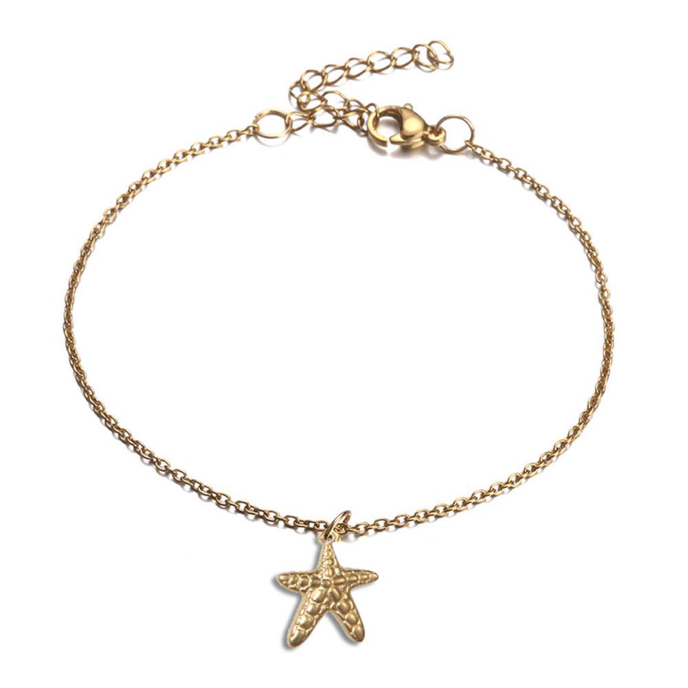 Charming Minimalist Ocean-Style Anklet with Shell, Wave, and Starfish Pendants in Stainless Steel
Charming Minimalist Ocean-Style Anklet with Shell, Wave, and Starfish Pendants in Stainless Steel