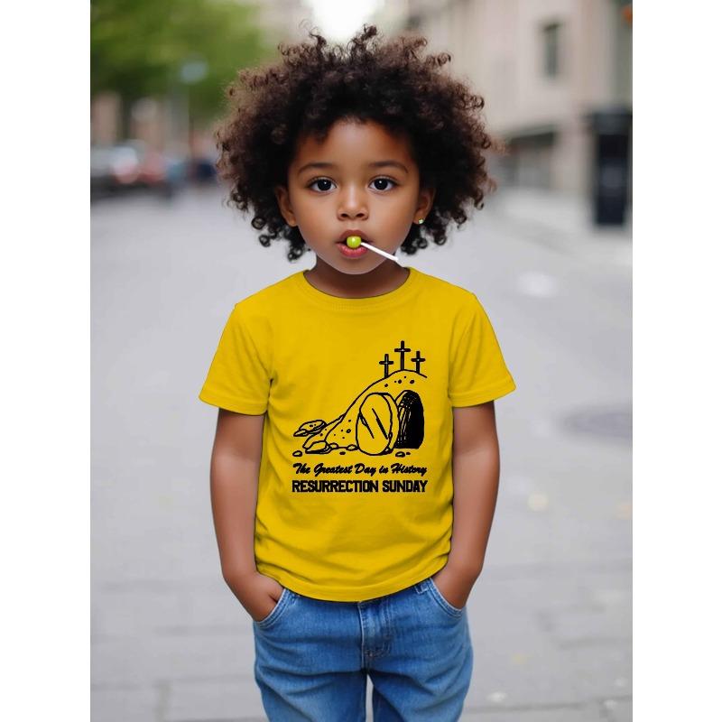 European Size Boys Round Neck Short Sleeved T Shirt with Easter Themed Design 164cm жовтий
European Size Boys Round Neck Short Sleeved T Shirt with Easter Themed Design 164cm жовтий