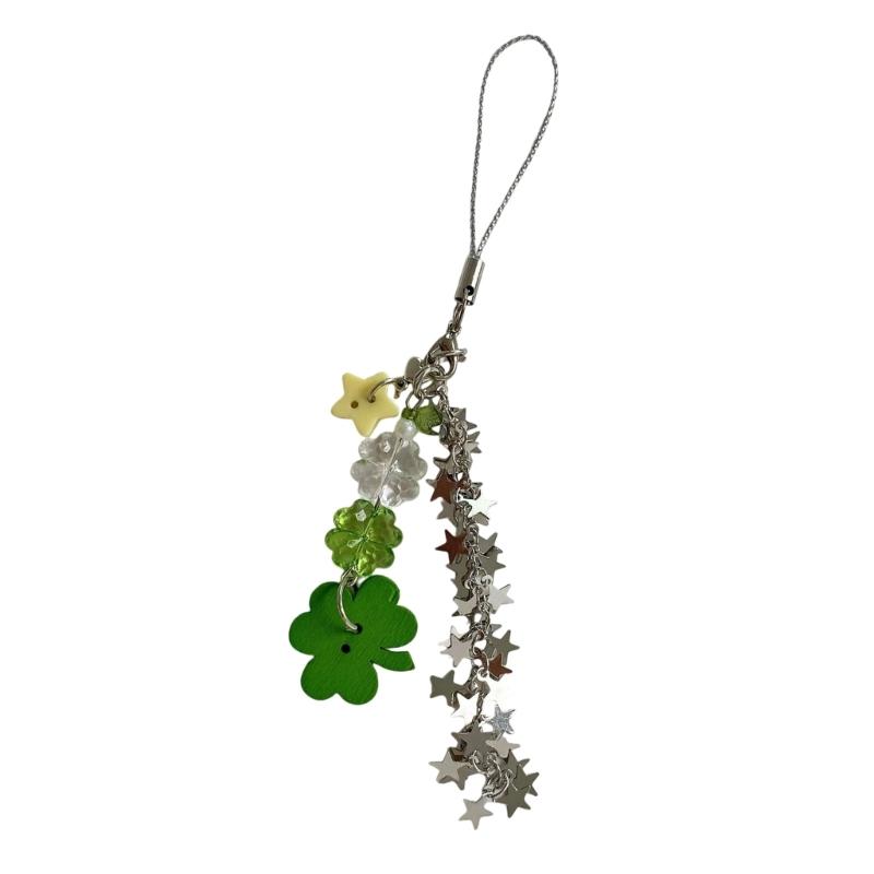 Nostalgic Y2K Keychain Featuring Lucky Strawberry Clovers Design Shining Star Chain Metal Buttons Versatile Bag Charm
Nostalgic Y2K Keychain Featuring Lucky Strawberry Clovers Design Shining Star Chain Metal Buttons Versatile Bag Charm