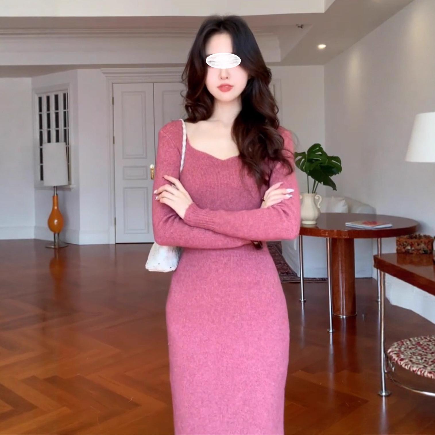 French Rose Red Square Neck Long Sleeve Knit Dress - Autumn/Winter 2025 Slim Fit Medium роза розовый
French Rose Red Square Neck Long Sleeve Knit Dress - Autumn/Winter 2025 Slim Fit Medium роза розовый