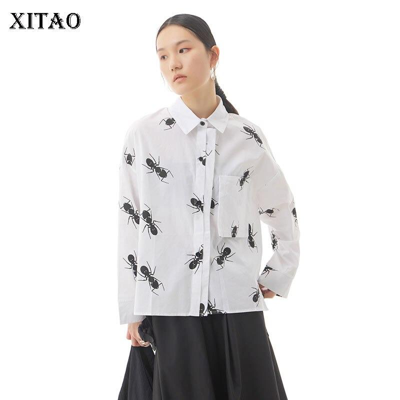 XITAO Ant Print Повседневная свободная модная женская рубашка Топ WMD4792
XITAO Ant Print Повседневная свободная модная женская рубашка Топ WMD4792