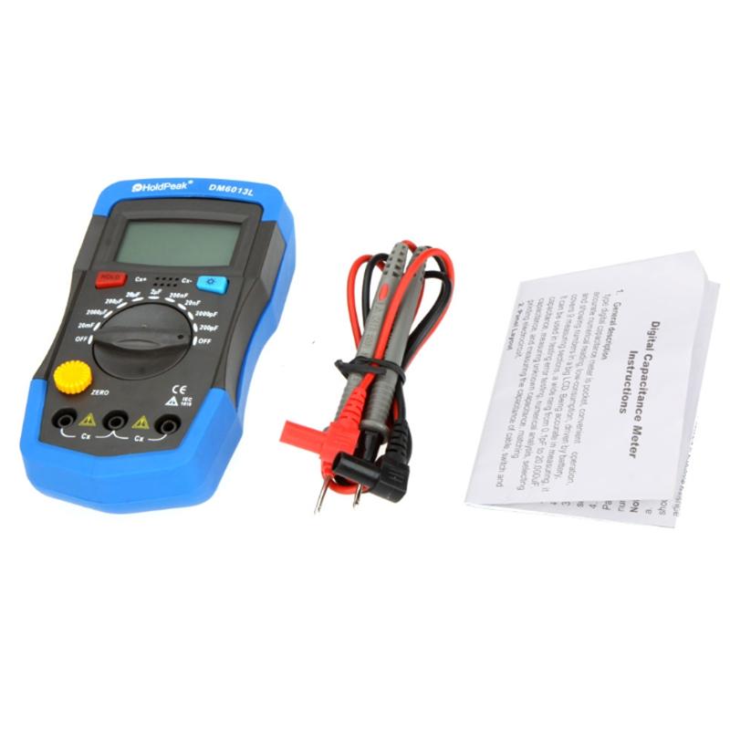 1999 Counts Portable Electronic Capacitance Meter 0.1pF to 20,000uF Digital Capacitor Data Hold LCD Backlight Test Lead DM6013L синій
1999 Counts Portable Electronic Capacitance Meter 0.1pF to 20,000uF Digital Capacitor Data Hold LCD Backlight Test Lead DM6013L синій