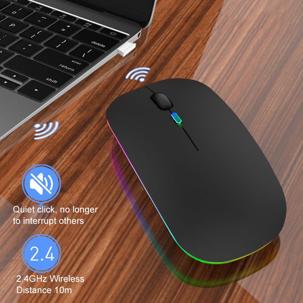 LED Light Computer Silent Mouse Colorful Gaming Bluetooth Mouse Computer Accessories сірий
LED Light Computer Silent Mouse Colorful Gaming Bluetooth Mouse Computer Accessories сірий