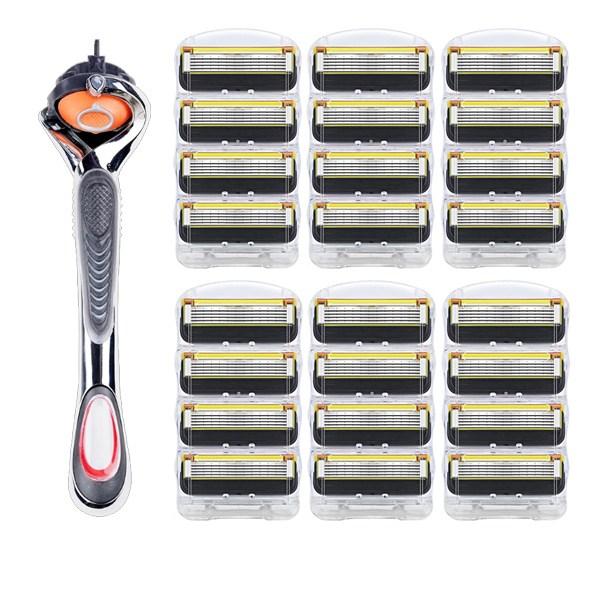 Wonwoo Gillette Fusion compatible razor blade Fusion Power ProGlide ProShield / 6 packs of razor blades (24 pieces) + 1 swing razor
Wonwoo Gillette Fusion compatible razor blade Fusion Power ProGlide ProShield / 6 packs of razor blades (24 pieces) + 1 swing razor