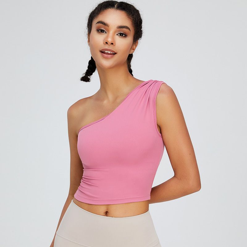 With Chest Pad Export New Summer Running Exercise Vest Women s Yoga Clothing Top Sleeveless Beauty Back Workout Yoga Vest Peach pollen M
With Chest Pad Export New Summer Running Exercise Vest Women s Yoga Clothing Top Sleeveless Beauty Back Workout Yoga Vest Peach pollen M