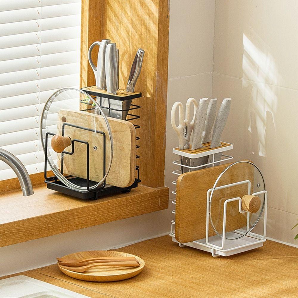 Large Capacity Cutting Board Organizer Metal Pot Cover Stand Durable Cutlery Box for Kitchen
Large Capacity Cutting Board Organizer Metal Pot Cover Stand Durable Cutlery Box for Kitchen
