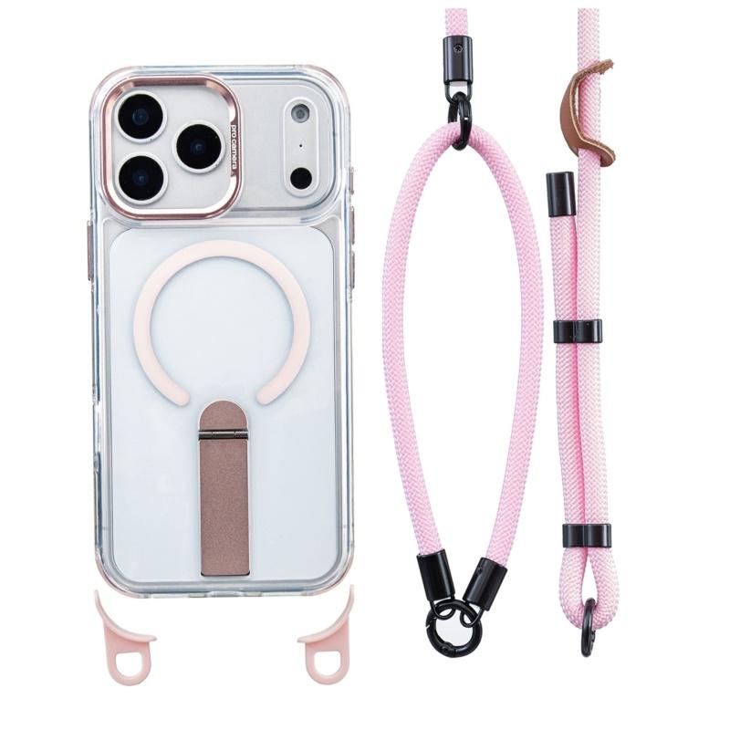 Luxury Crossbody Necklace Cord Rope For Magsafe Hidden Holder Clear Phone Case For iPhone 17 16 15 14 13 Pro Max 17 Bumper Cover iPhone17
Luxury Crossbody Necklace Cord Rope For Magsafe Hidden Holder Clear Phone Case For iPhone 17 16 15 14 13 Pro Max 17 Bumper Cover iPhone17