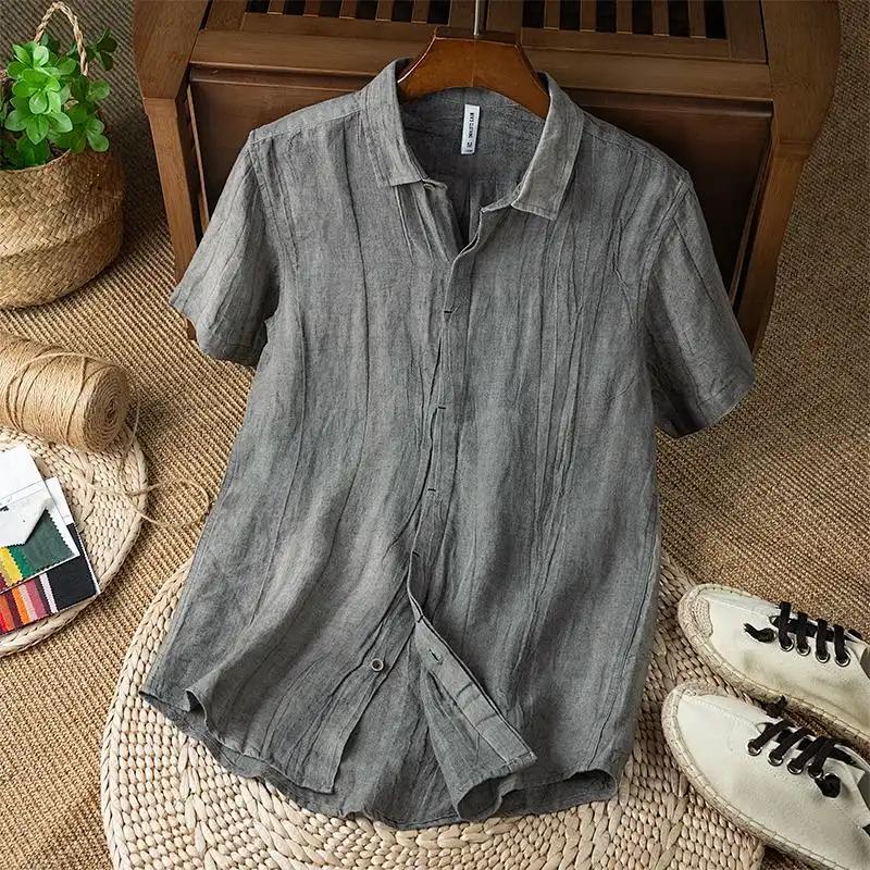 All Match Linen Men s Shirt Summer Casual Versatile Shirt Slimming Short Sleeved Men s Top XS
All Match Linen Men s Shirt Summer Casual Versatile Shirt Slimming Short Sleeved Men s Top XS