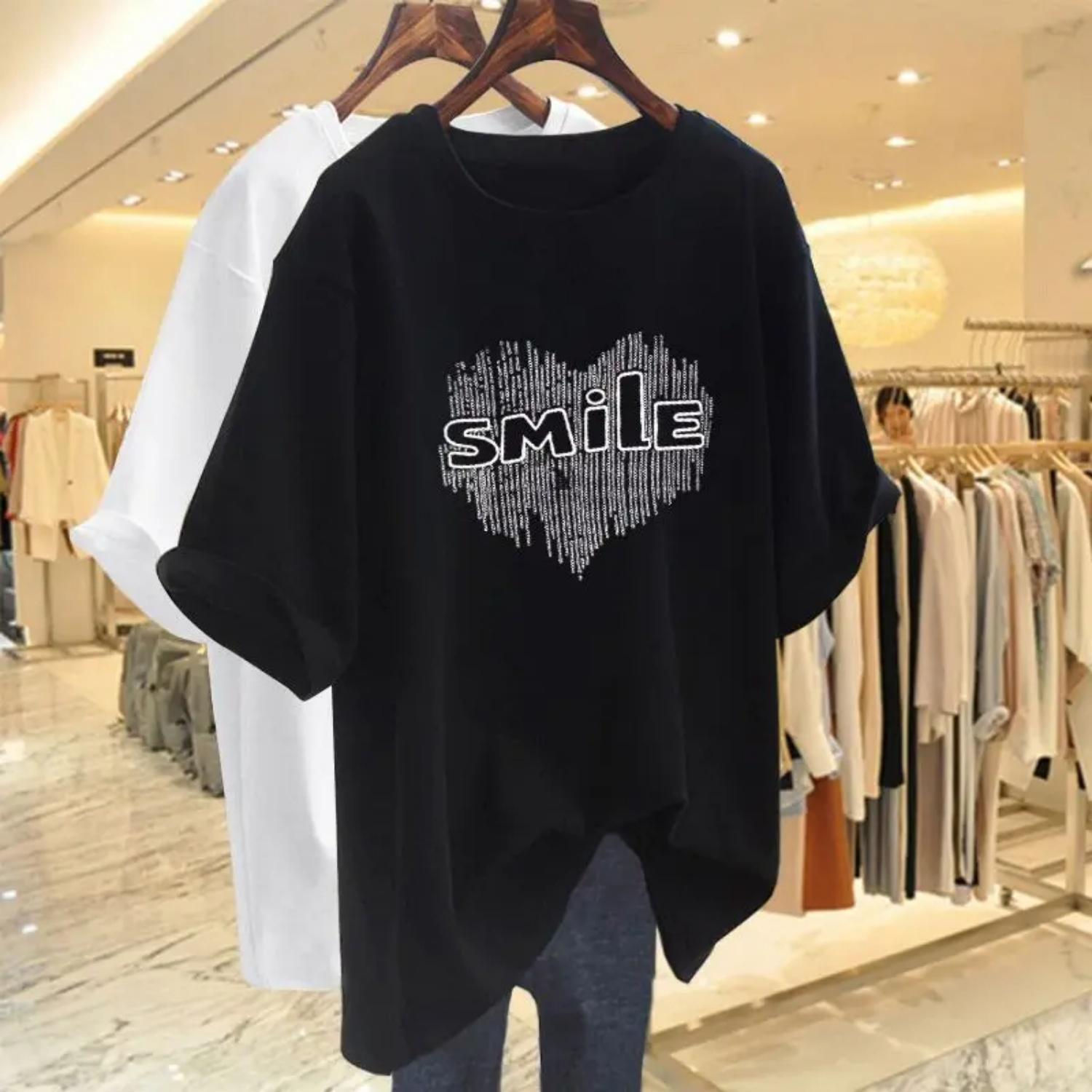 Summer Loose Casual Basic T-shirt Women Cotton Chic Printed Letter Pullovers O-neck Pure Cotton Tops S чёрный
Summer Loose Casual Basic T-shirt Women Cotton Chic Printed Letter Pullovers O-neck Pure Cotton Tops S чёрный
