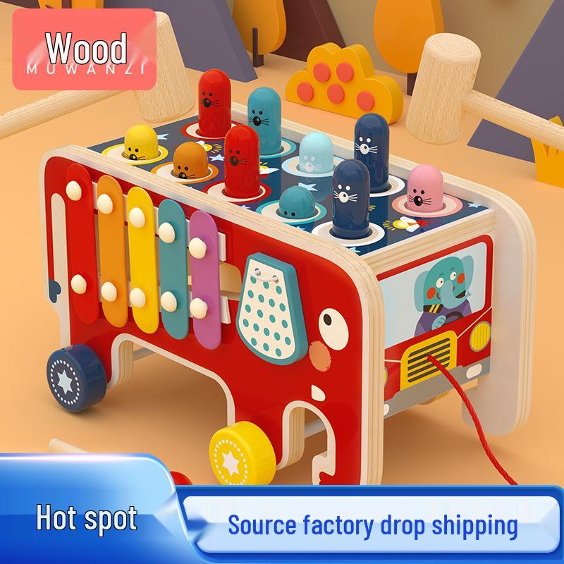 Wooden Maracas, Elephant Xylophone Whack-a-Mole, Pull-Along Stacking Blocks, and Puzzle Car Toy Set for Early Childhood Education
Wooden Maracas, Elephant Xylophone Whack-a-Mole, Pull-Along Stacking Blocks, and Puzzle Car Toy Set for Early Childhood Education