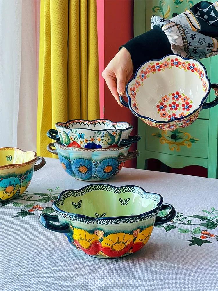 Kitchen Utensils Dishes Salad Bowl Handpainted Ceramic Bowl Pasta Bowl Cute Noodles Dish Soup Bowl Fruit Salad Dinner Plates
Kitchen Utensils Dishes Salad Bowl Handpainted Ceramic Bowl Pasta Bowl Cute Noodles Dish Soup Bowl Fruit Salad Dinner Plates