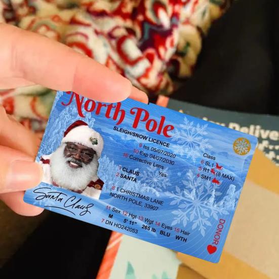 Полезная инновационная прямоугольная лицензия на сани Flying License-Santa ID Card для детей C
Полезная инновационная прямоугольная лицензия на сани Flying License-Santa ID Card для детей C