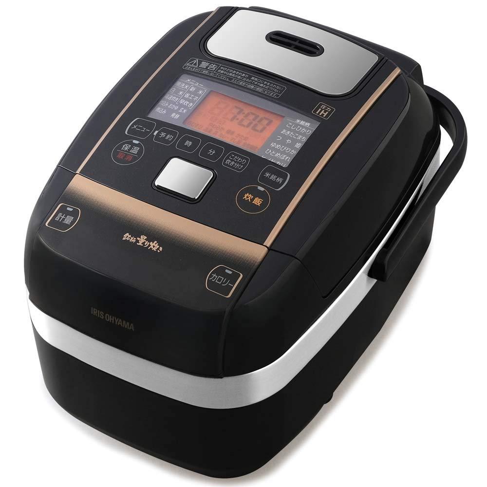 Iris Ohyama Rice Cooker 3 Cups Rice Shop Umami Brand Measured Cooking Pressure IH Rice Cooker Calorie Display Function Recipe Included Black
Iris Ohyama Rice Cooker 3 Cups Rice Shop Umami Brand Measured Cooking Pressure IH Rice Cooker Calorie Display Function Recipe Included Black