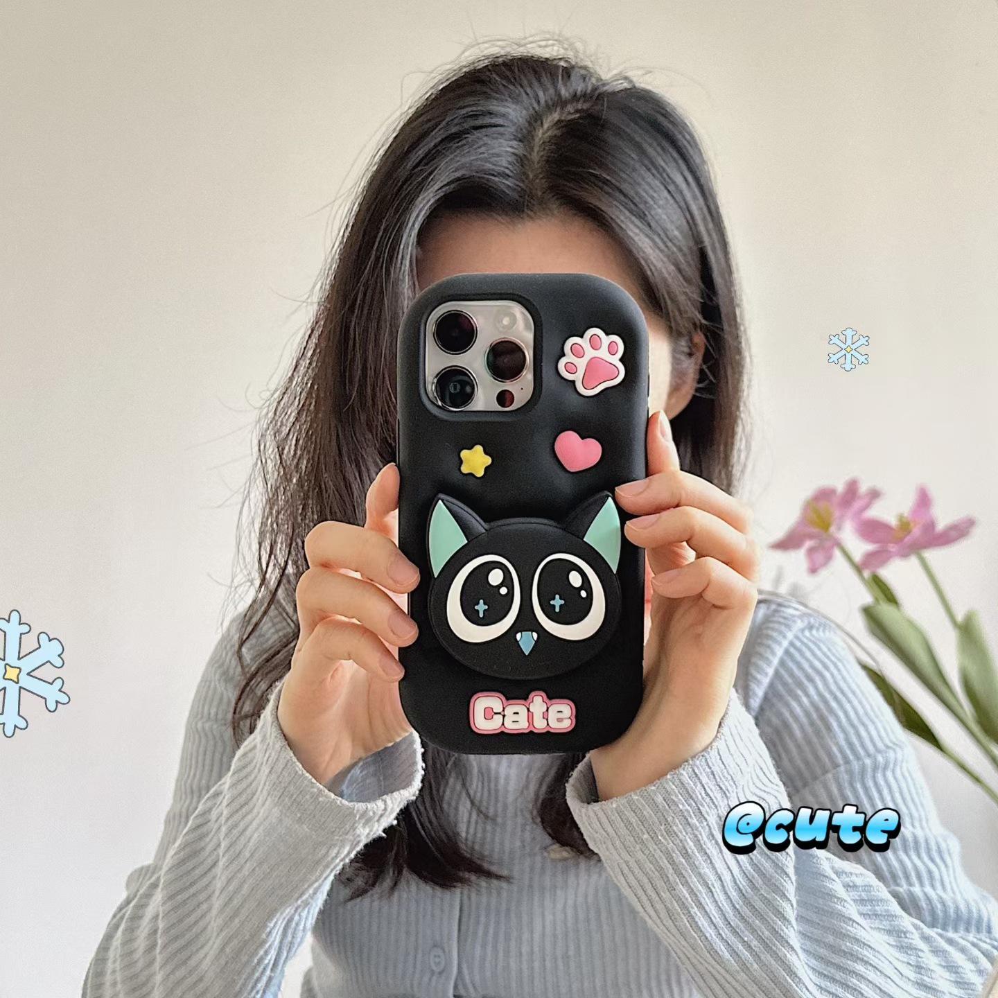 Cartoon Black Cat Retractable Stand Phone Case for iPhone 13-17 & Apple 14/15/16 Pro Max iPhone 13 Pro
Cartoon Black Cat Retractable Stand Phone Case for iPhone 13-17 & Apple 14/15/16 Pro Max iPhone 13 Pro